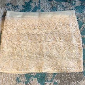 3 X $15 | Cream lace mini skirt